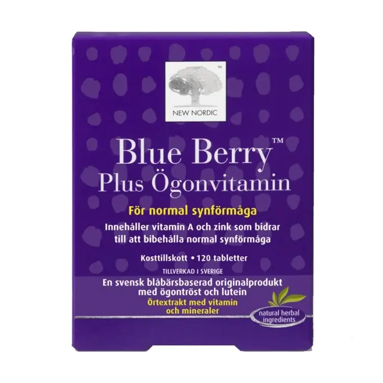 Blue Berry Eye Vitamin Plus New Nordic 120 tablets